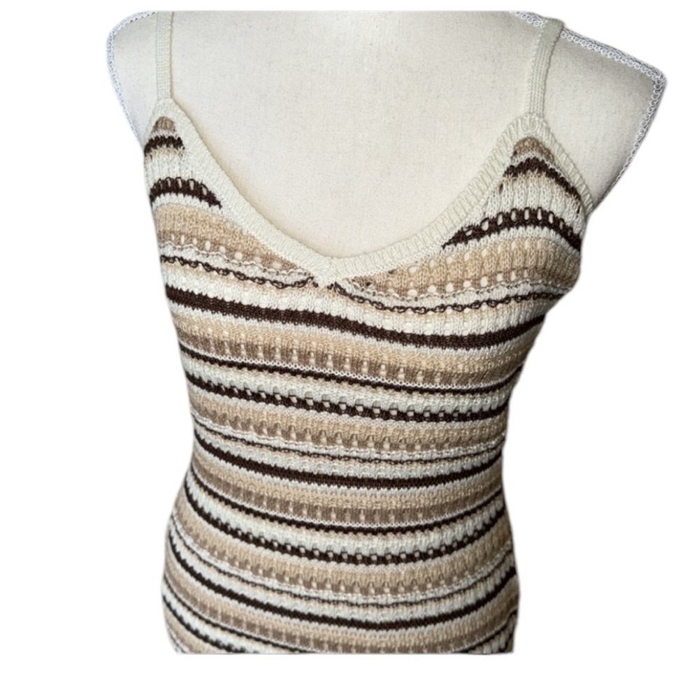 NWT Olive+Oak Crochet Slip Bodycon Sundress Lined Summer Sexy Retro Boho Hippie - Picture 6 of 12